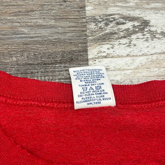 Vintage Y2K Russell Athletic Ohio State Buckeyes Red Mens XL Pullover Sweatshirt - Picture 5 of 10